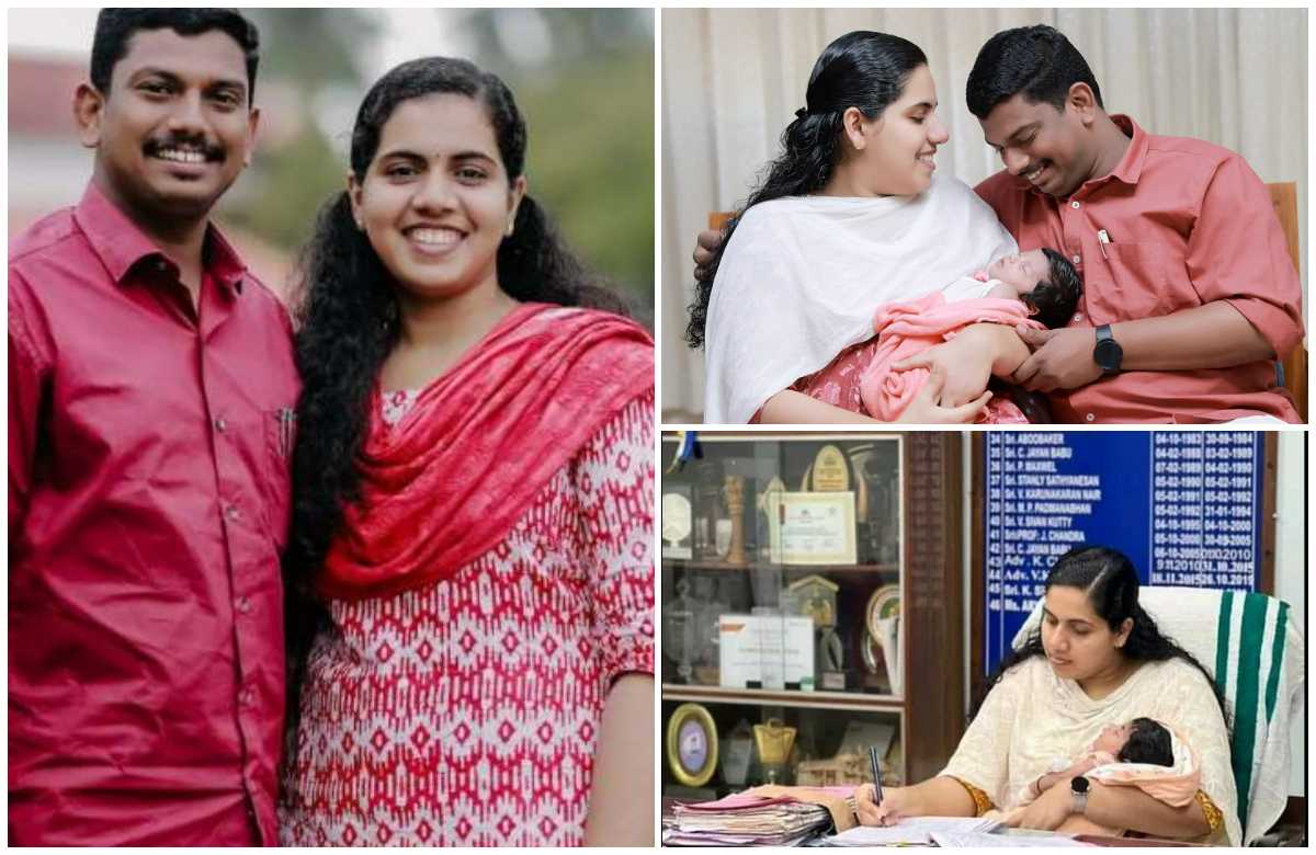 Mayor Arya Rajendran Working With Baby viral photo