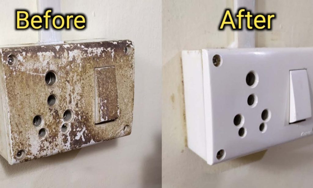 Easy Kitchen switch board clean Tips